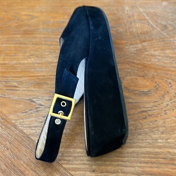 Chantal black suede slingback shoe 7 - Picture 11 of 11